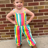 Girls Millie Rainbow Stripe Jumpsuit