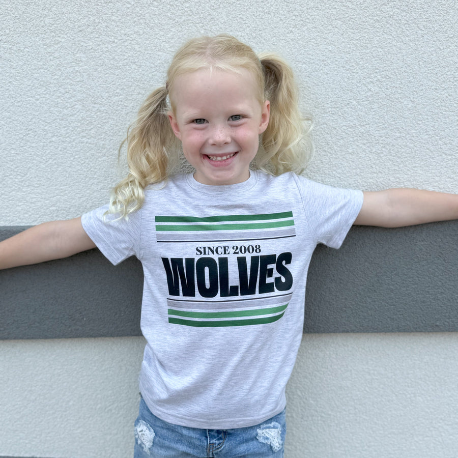 Wolves Youth Vintage Stripes Spirit Tee