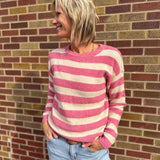 Stripe Crewneck Pullover Sweater