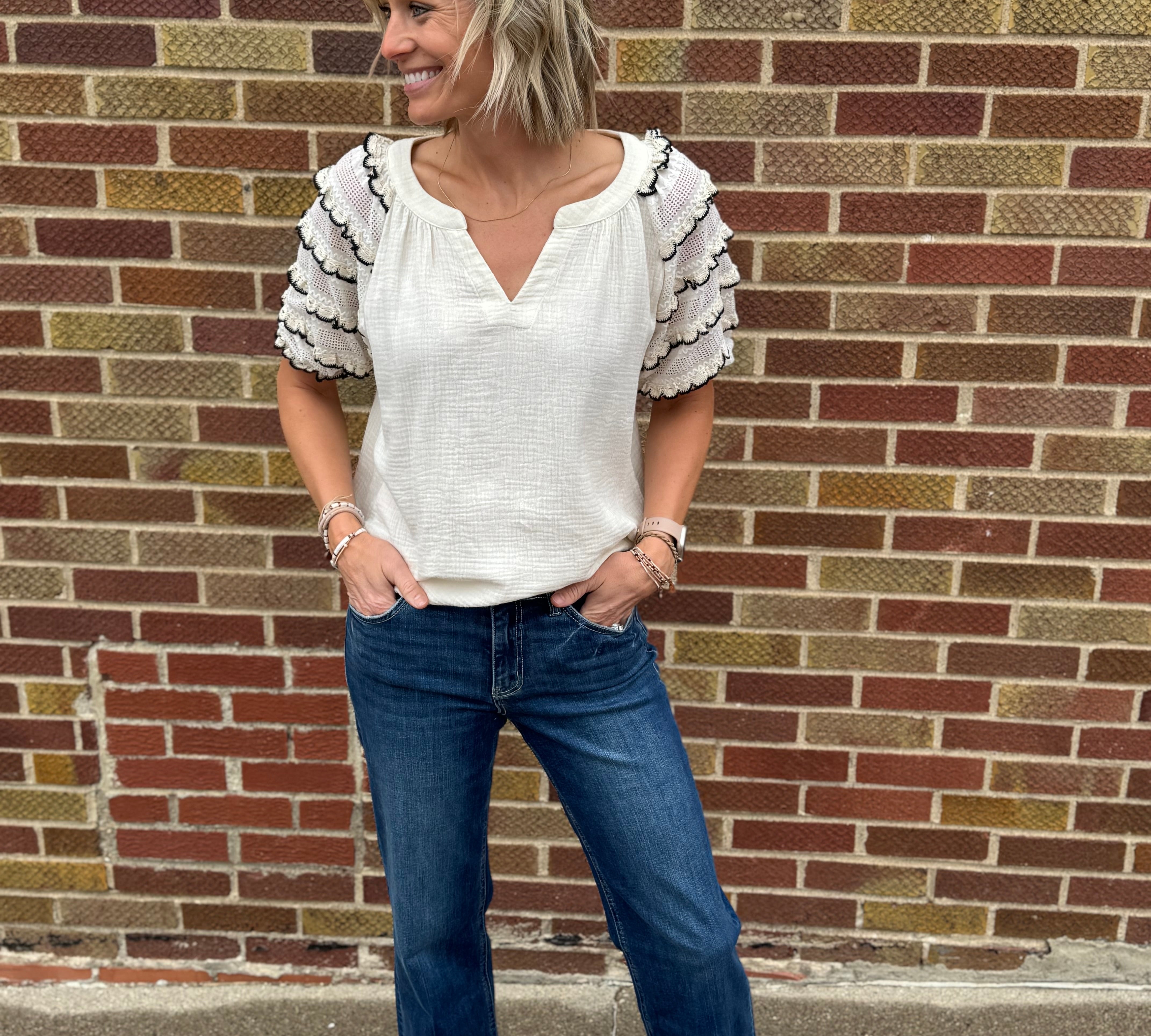 Auburn High Rise Slim Wide Vervet Jeans