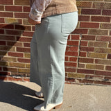 Plus Cotton Twill Wide Pant