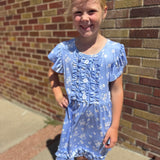 Girls Periwinkle Dainty Flower Dress