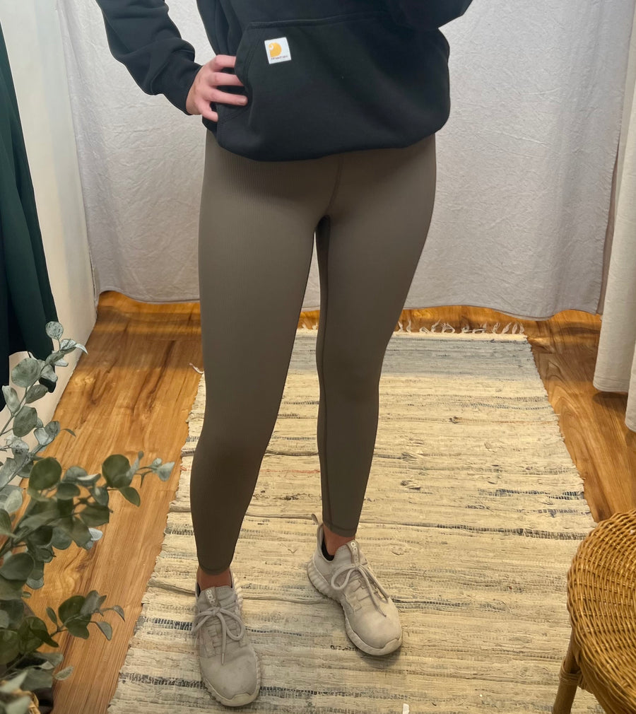 Nylon Ribbed Leggings