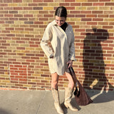 Long Sleeve Corduroy Dress