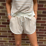 Striped Knit Shorts