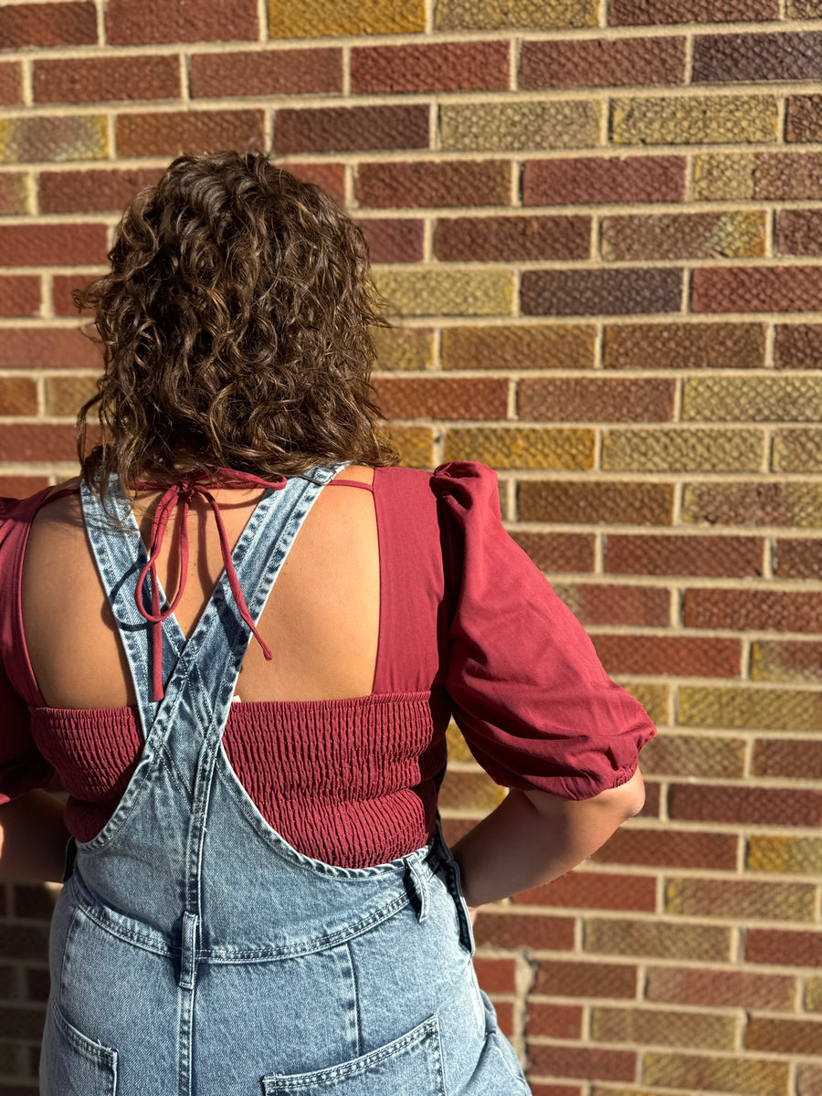 Open Back Cropped Top