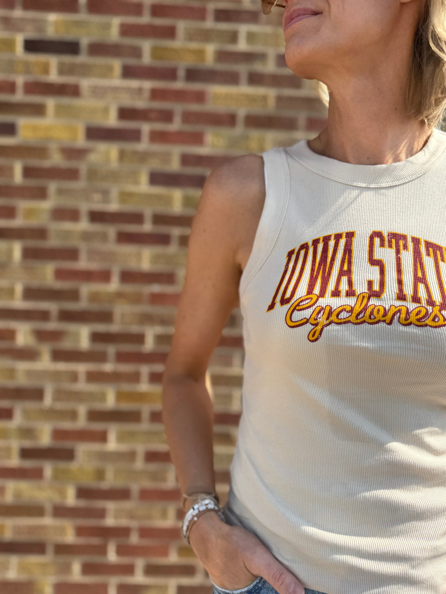 ISU Oatmeal Ribbed Tank