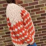 Plus Button Down Textured Sweater