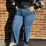 High Rise Crop Wide Vervet Jeans