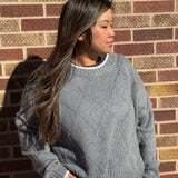Diamond Knit Pullover Sweater