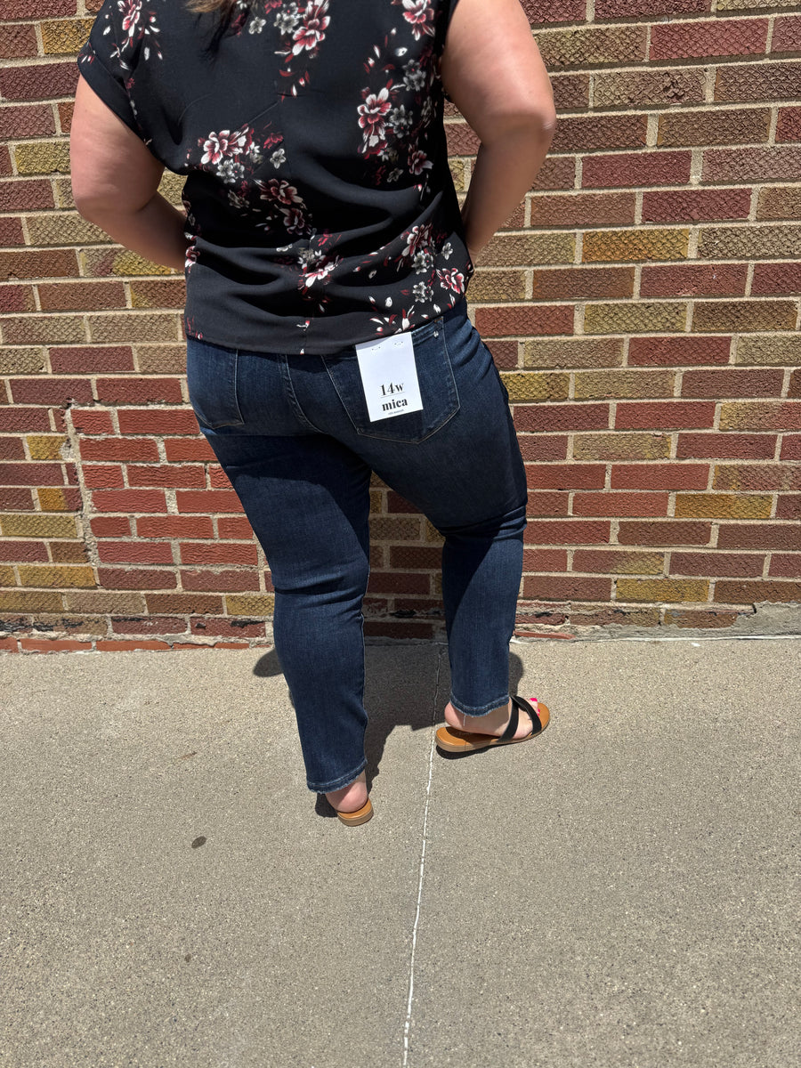 Plus Mid-Rise Cigarette Ankle Mica Jeans