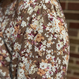Plus Woven Floral Long Sleeve