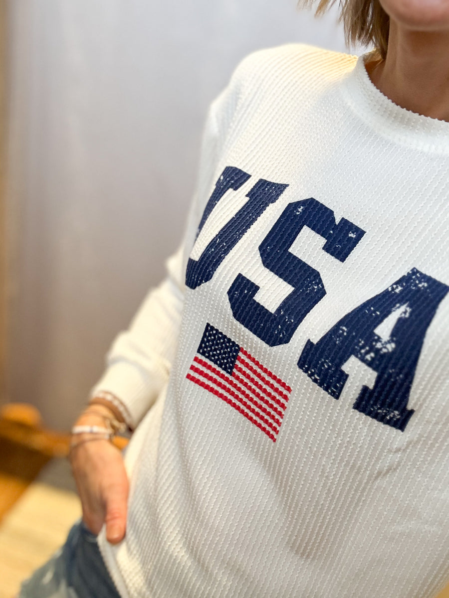 USA Corded Sweatshirt