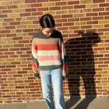 Chunky Striped Pullover Sweater