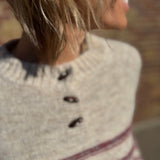 Chunky Striped Half Button Pullover Sweater