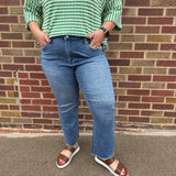 Mid Rise Boot Cut Crop Mica Jean