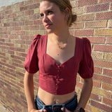 Open Back Cropped Top
