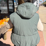 Hooded Bubble Puffer Vest