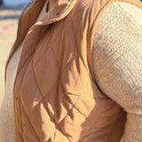 Plus Ribbed Snap Button Vest
