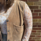 Camel Corduroy Vest