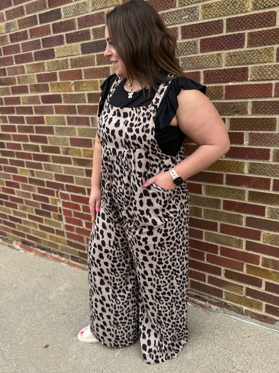 Leopard Print Overalls