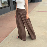 Smocked Wide Waist Resort Pants
