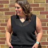 V-Neck Sleeveless Knit Top