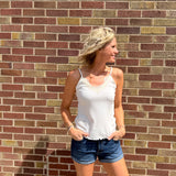 V Neck Lace Tank Top