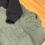 Green Applique Wolves Sweatshirt