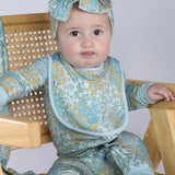 Marigold Block Print Bib Set