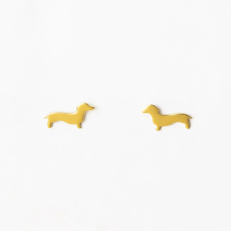 Alice Dachshund Earring 18k