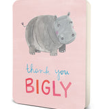 Thank You Bigly Hippo Greeting Card