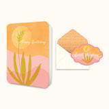 Golden Agave Birthday Greeting Card