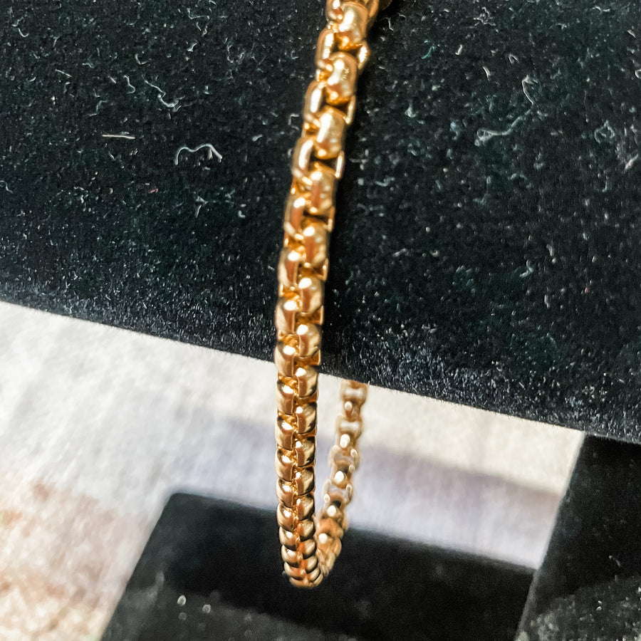 Gold Horsebit Chunky Link Bracelet