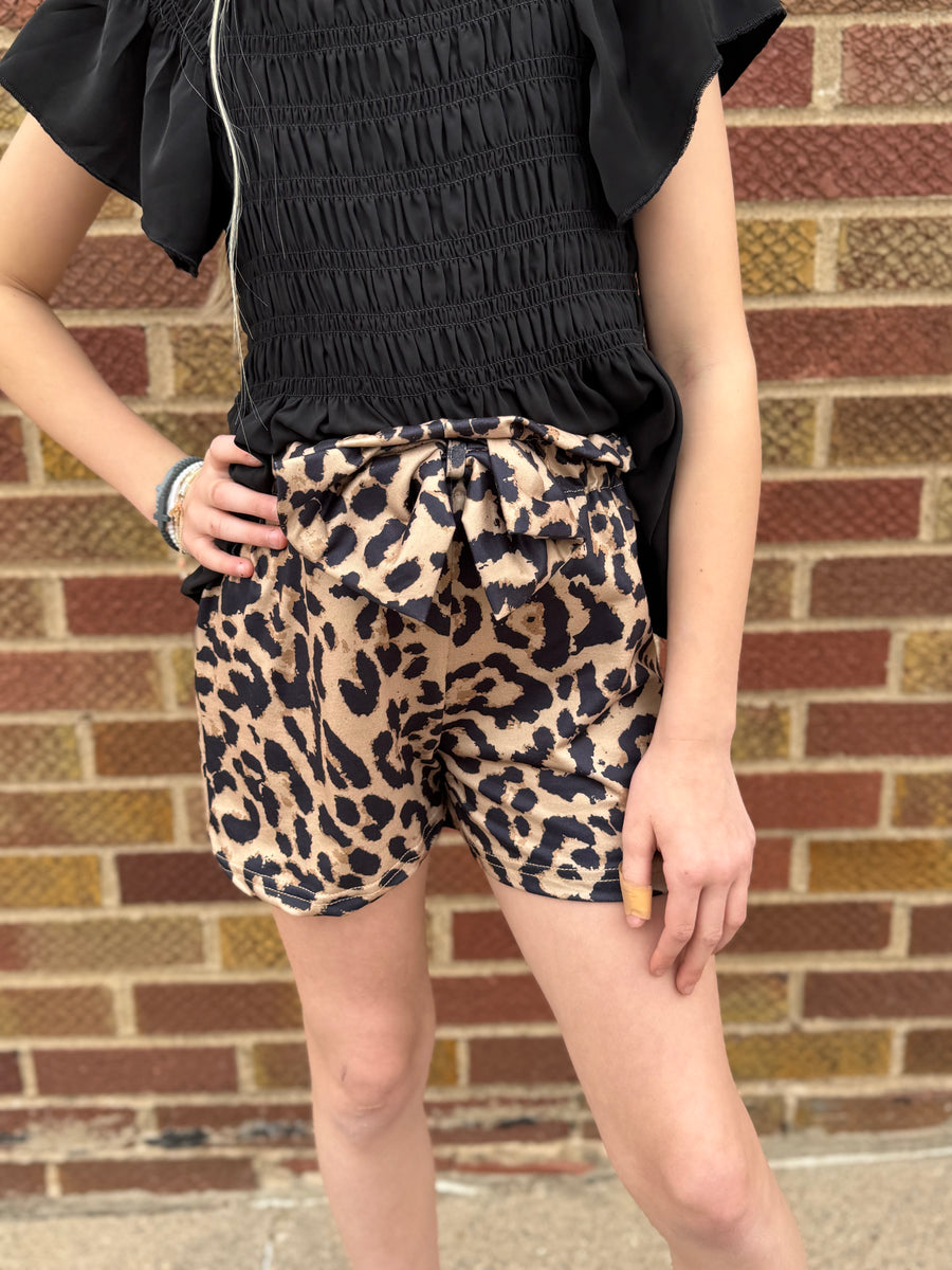 Girls Leopard Shorts