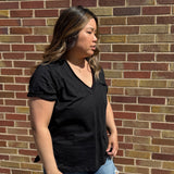 Zoie V-Neck Short Sleeve Top