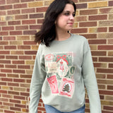 Christmas Post Card Graphic Sweatshirt