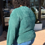 Plus Oversize Fuzzy Sweater w/Side Slit