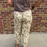 Floral Printed Cropped Straight Pant