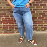 Super High Rise Barrel Leg Vervet Jeans