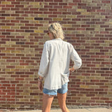 Striped Pocket Linen Blazer