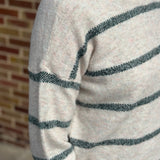 Crew Neck Striped Sweater Pullover