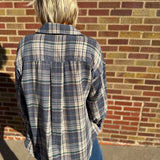 Plaid Jacket w/Front Pocket