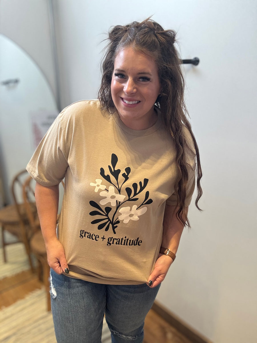 Grace & Gratitude Floral Tee