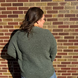 Contrast Ribbed Chest Pocket Pullover Sweater