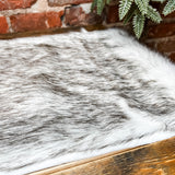 Cream Faux Fur Table Runner 72”