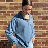 Mineral Washed Polo Sweatshirt