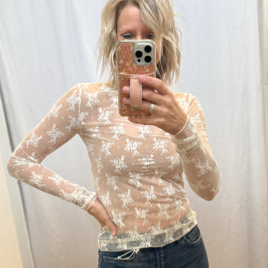 Long Sleeve Lace Top