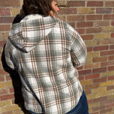 Plaid Sherpa Lined Jacket w/Hood