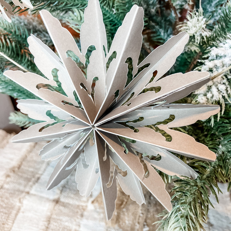 Recycled Paper Folding Snowflake Garland 6x72"